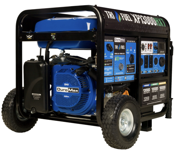 DuroMax 13,000 Watt Tri Fuel Portable HXT Generator w/ CO Alert