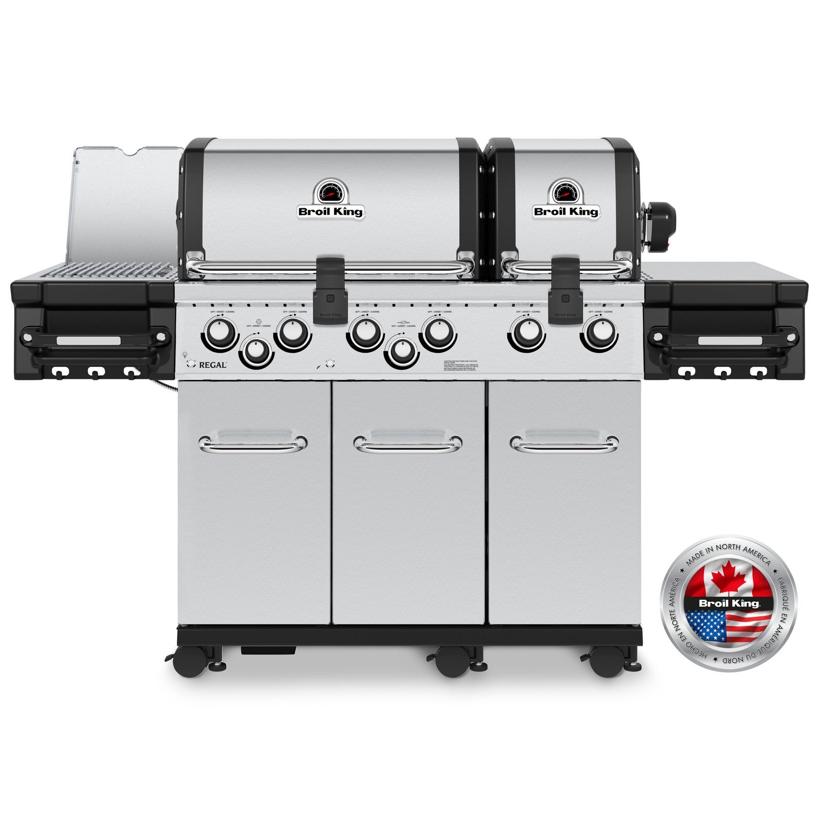 Broil King Regal S690 Pro IR Gas Grill - 6-Burner Stainless Steel, Infrared Side Burner & Rotisserie