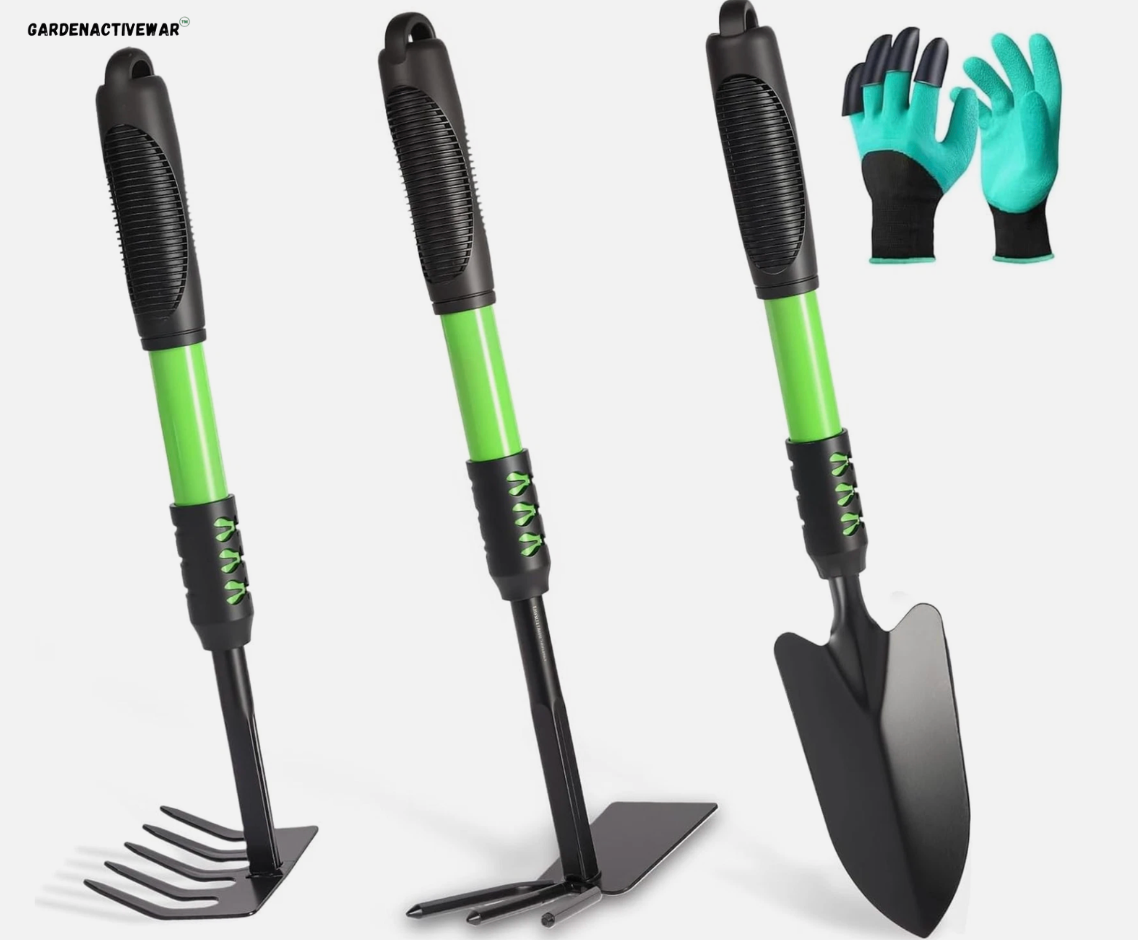 Gardenactivewar 4 Pack Stainless Steel Heavy Duty Hand Garden Tools Set