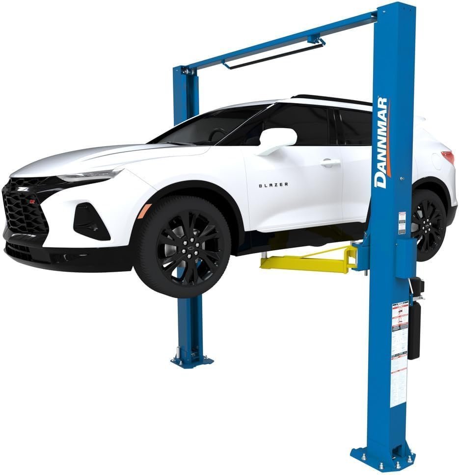 Dannmar D2-10C Symmetric 2-Post Car Lift - 10,000 lb Capacity for Cars, SUVs & Trucks