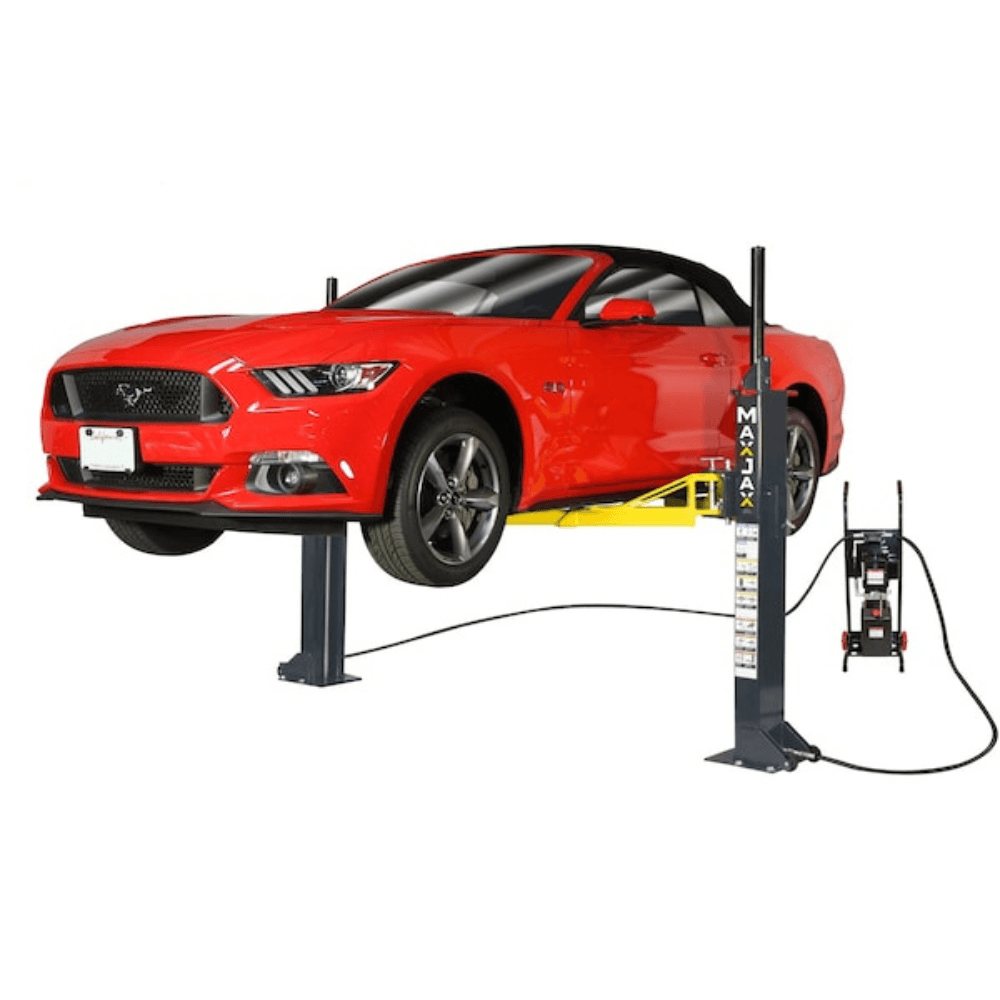 MaxJax M7K Portable 2-Post Garage Lift - 110V, 7,000 lb Capacity